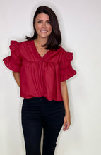 Load image into Gallery viewer, Tess Poplin Ruffle Top
