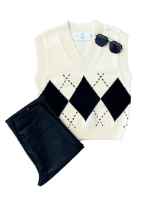 Argyle Knit Vest