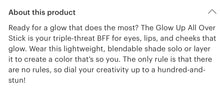 Load image into Gallery viewer, All Over Glow Up Stick
