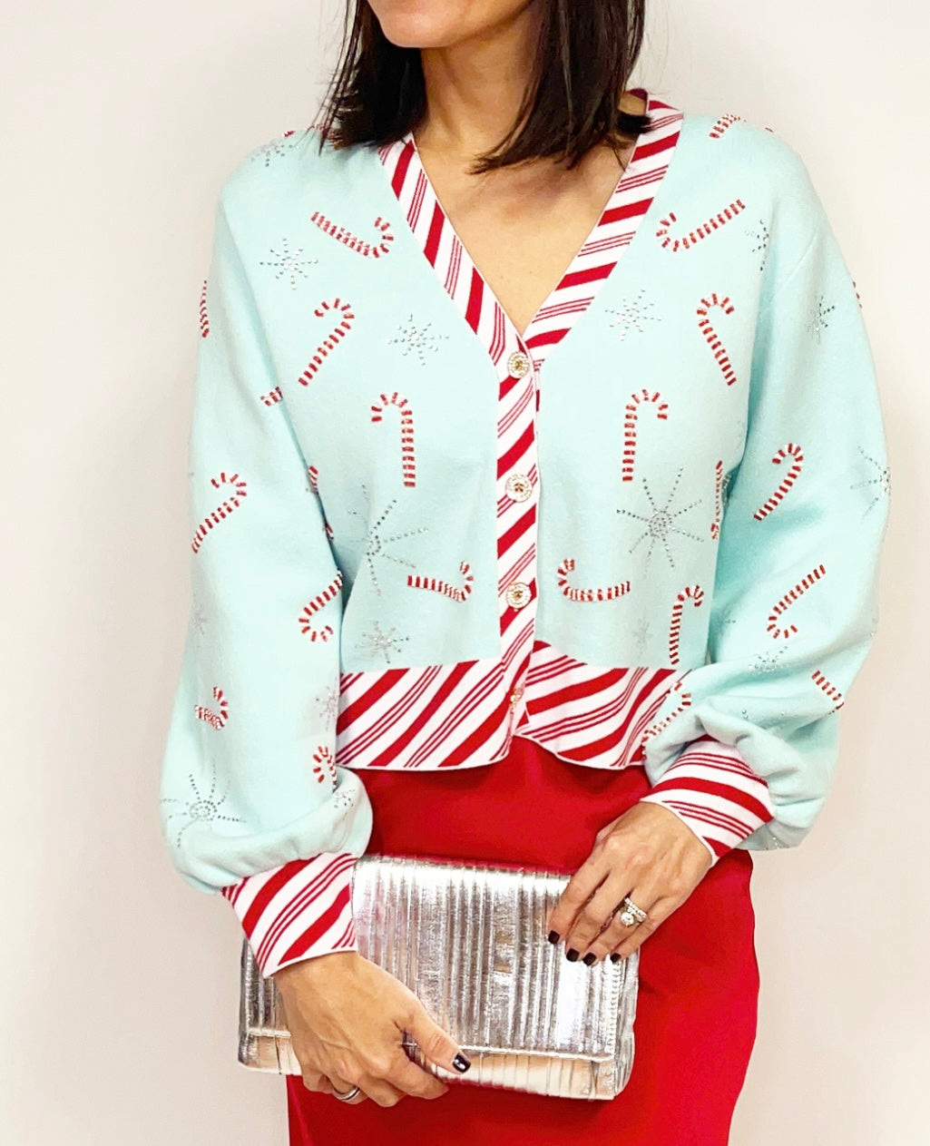 Peppermint Candy Cane Cardigan