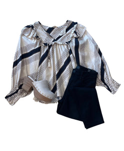 Stripe Ruffle Top