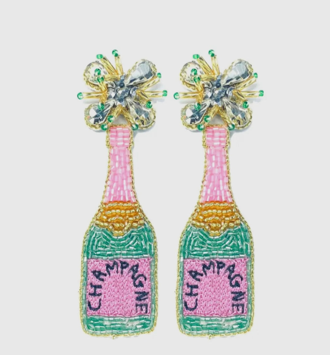 Champagne Bottle Earrings