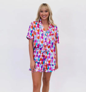 Sweet Heart Satin PJs