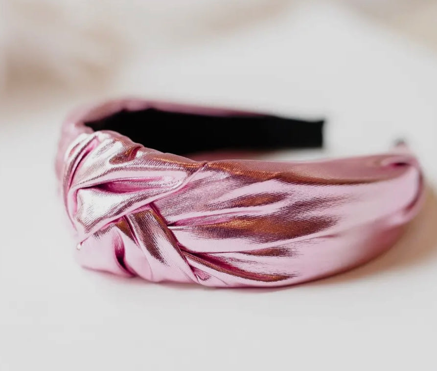 Pink Metallic Headband