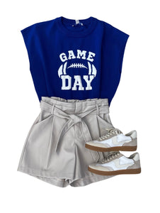 Blue Game Day Knit Top