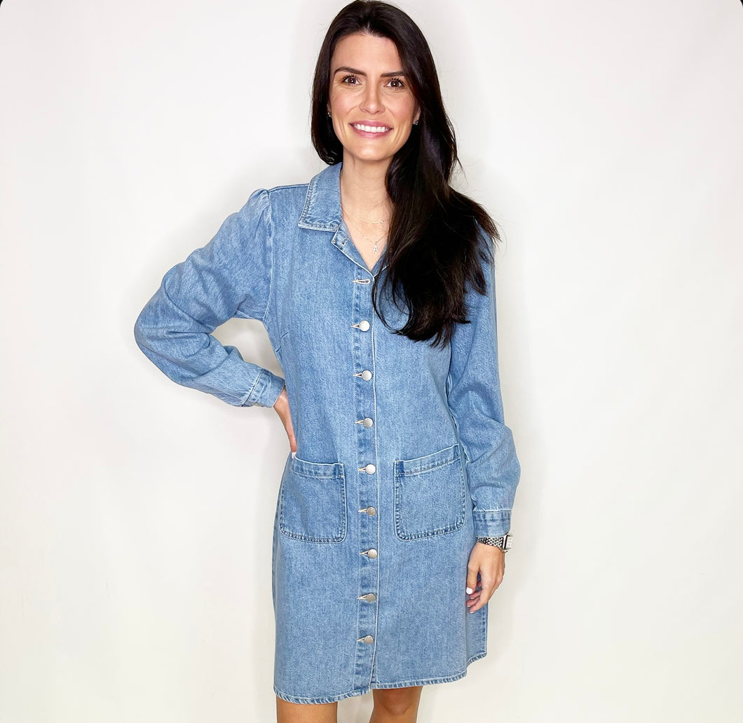 Sonia L/S Denim Dress