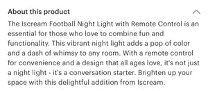 Football Remote Control Night Light