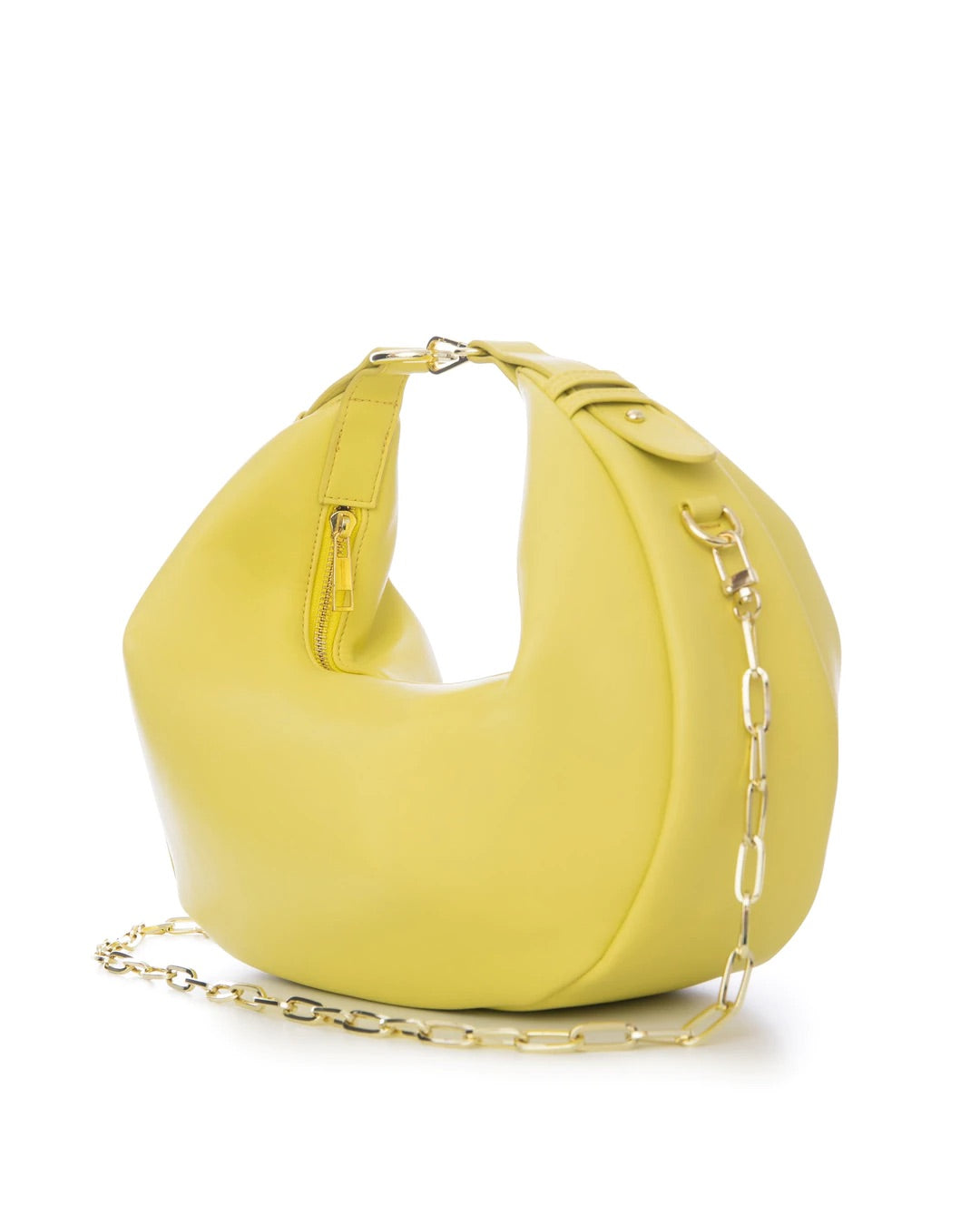 Luna Bag, Amber Cowhide Curved Shoulder Bag